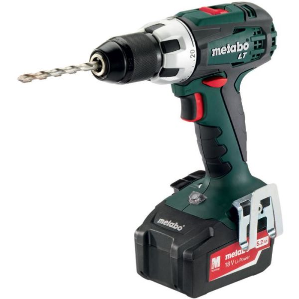 Metabo BS 18 LT Borskrutrekker med 5,2Ah-batterier og lader