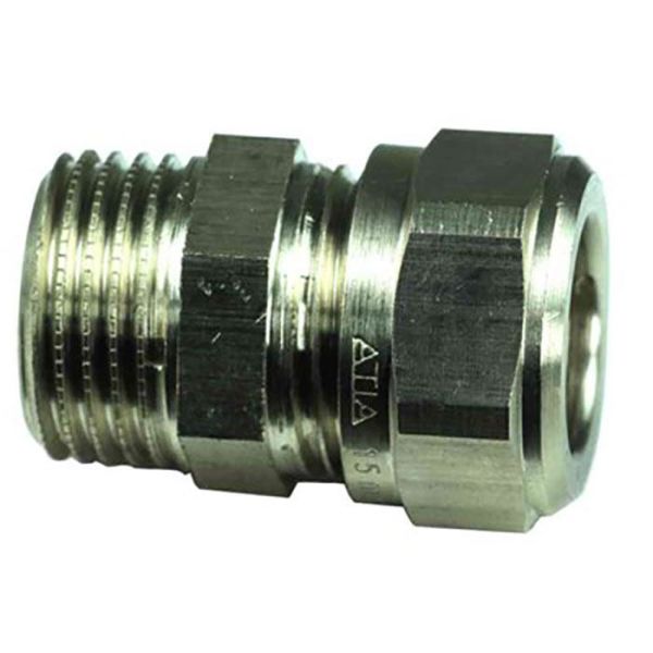 Gelia 3006123082 Klemringkobling rett, kobber-utv. gjenge 12 x G10, messing