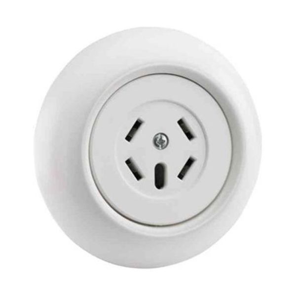 Schneider Electric Renova Telefonjack innfelt, rikstelefon, 4-polet Hvit
