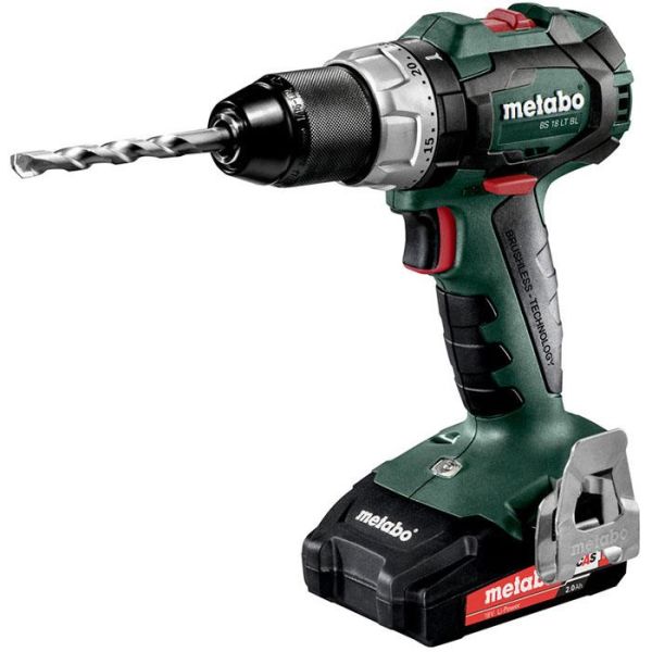 Metabo BS 18 LT BL Borskrutrekker med 2,0Ah-batterier og lader