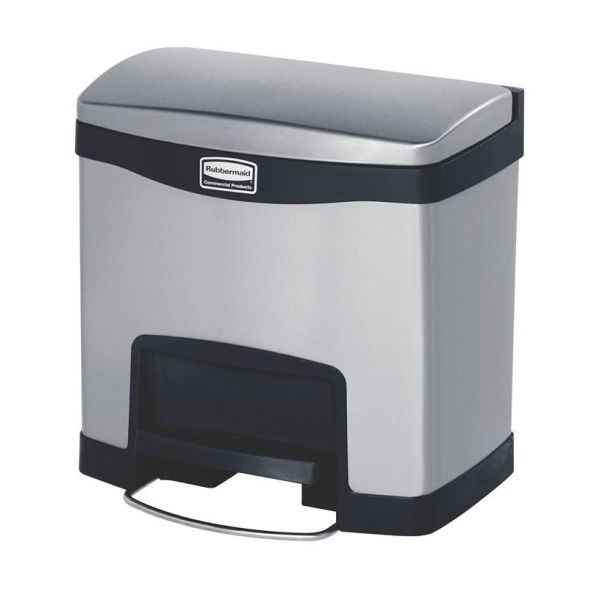 Rubbermaid Slim Jim Avfallsbeholder med pedal, rustfritt stål 15 l