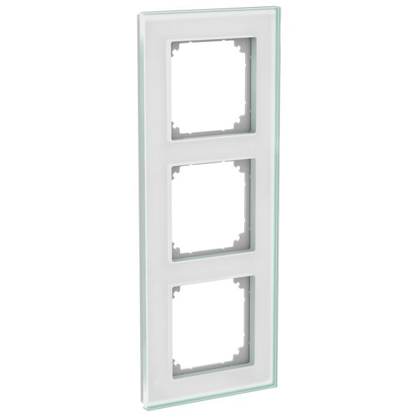 Schneider Electric WDE004037 Kombinasjonsramme glass, solid, hvit 3 rom