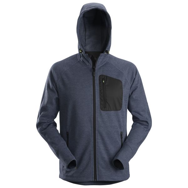 Snickers 8041 FlexiWork Hettegenser marineblå, fleece XS