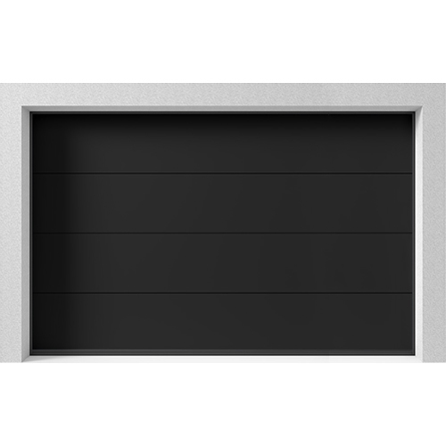 Garasjeport Leddport Moderne Basic Sort, 3000x2125