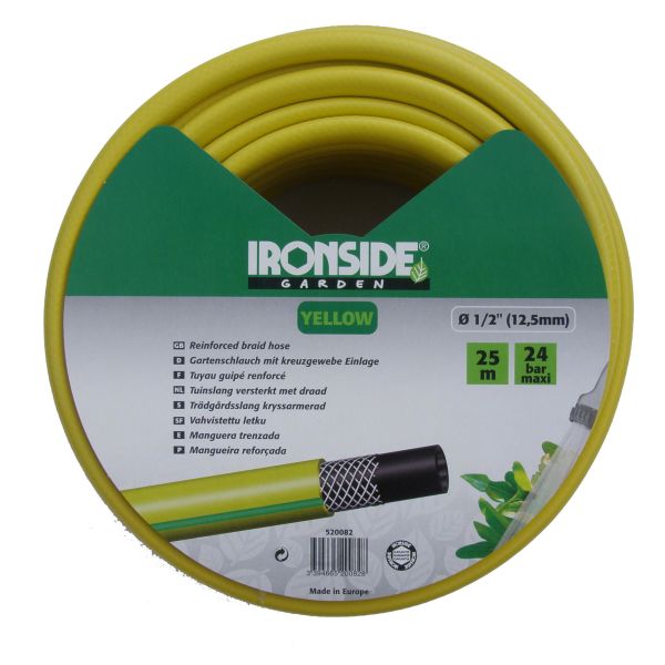 Ironside 500227 Vannslange 1/2", kryssarmert 25 m