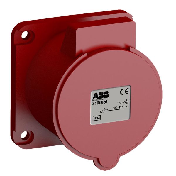 ABB 2CMA102308R1000 Paneluttak hurtigtilkoblet, vibrasjonsbestandig Rett, 4-polet, 16 A, 60x60 mm
