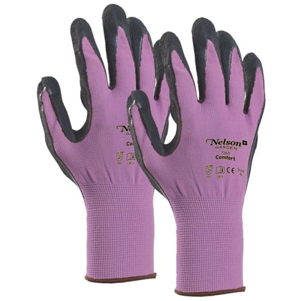 Nelson Garden Comfort Hanske fiolett 6