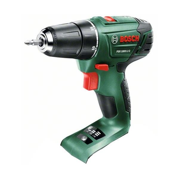 Bosch DIY PSR 1800 LI-2 Borskrutrekker med 1,5Ah batteri og lader