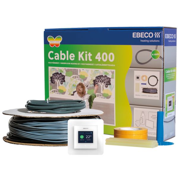 Ebeco Cable Kit 400 Gulvvarmesett 155m, 1710W