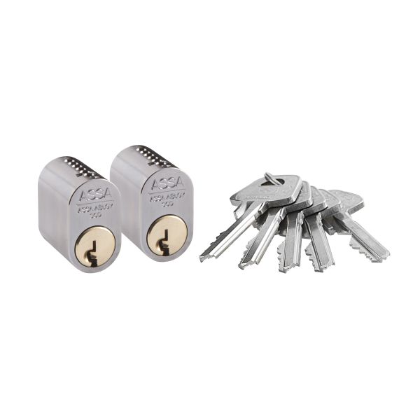 ASSA 1301 Låsesylinder oval, GDS Forniklet