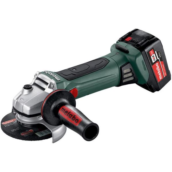 Metabo W 18 LTX 125 Quick Vinkelsliper med 4,0Ah-batterier og lader