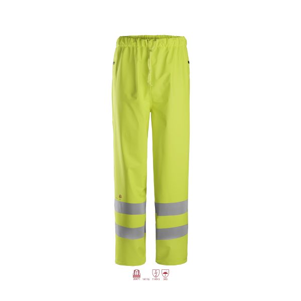 Snickers 8267 ProtecWork Regnbukse varsel, gul XS