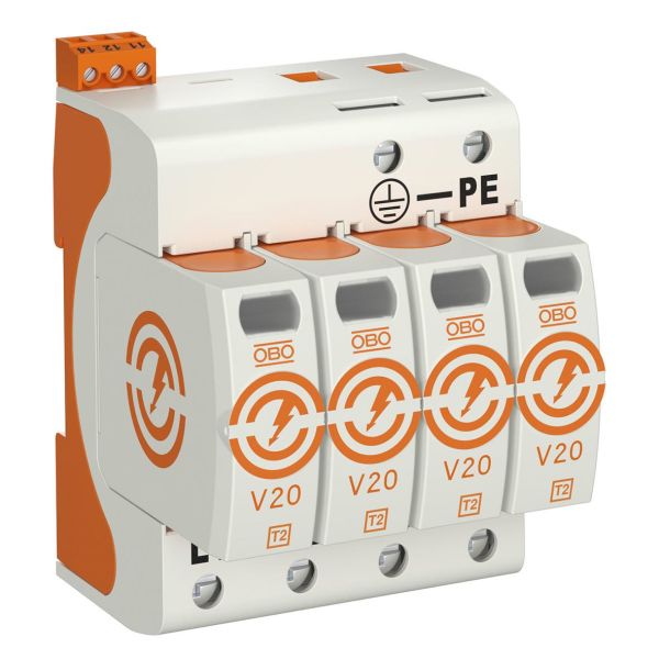 Obo Bettermann 5095284 Overspenningsvern type 2, 230 V, IP20 V20-4+FS-280