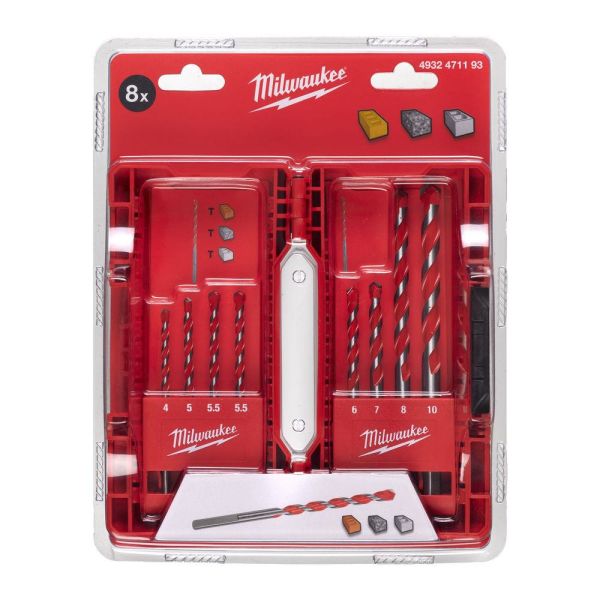 Milwaukee 4932471192 Betongborsett 8 deler