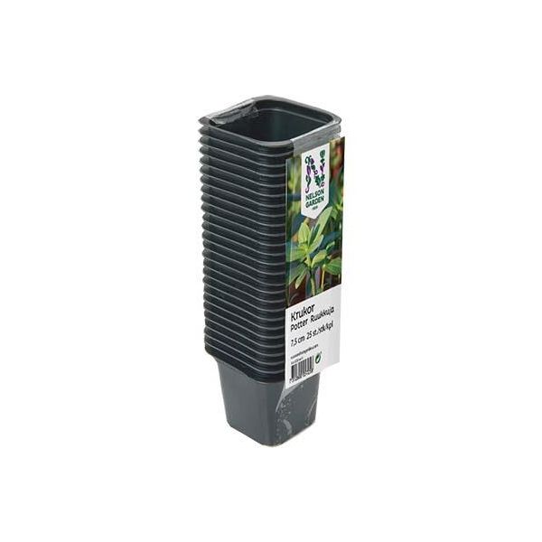 Nelson Garden 5724 Plastkrukke svart 9 cm, 20-pakning