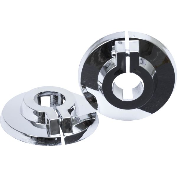 Gelia 3000543102 Dekkbrikke plast, 2-pakning 10 mm, kromfarget