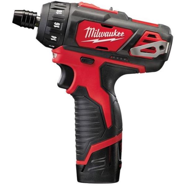 Milwaukee M12 BD-202C Skrutrekker med 2,0Ah-batterier og lader