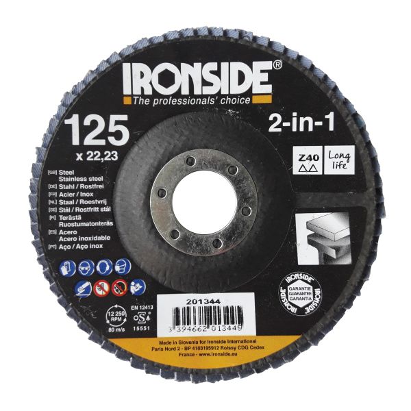 Ironside 201344 Lamellrondell 125 mm Z40
