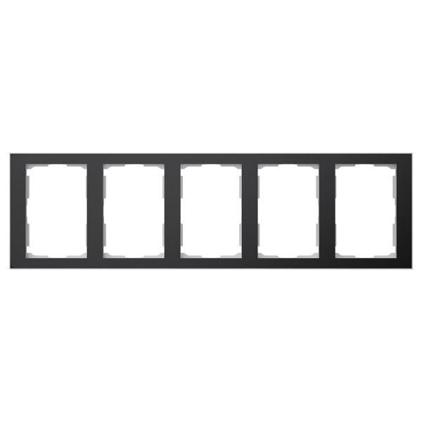 Elko EKO06347 Kombinasjonsramme svart/aluminium, 1½-roms 5 x 1½ rom