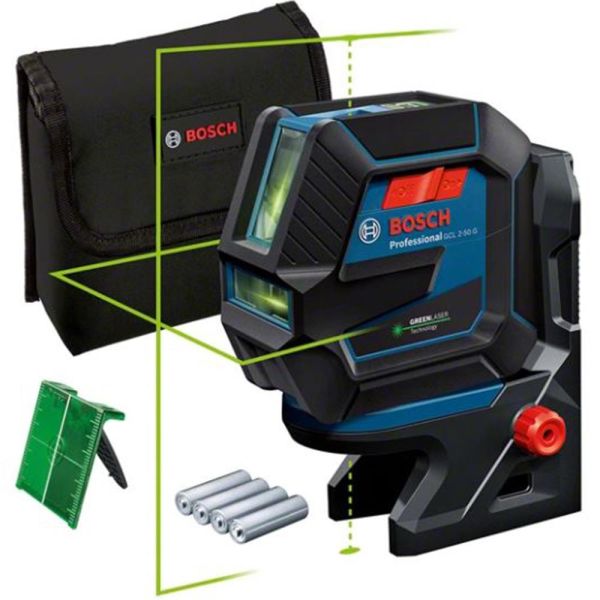 Bosch GCL 2-50/RM10 Kombilaser grønn, med batterier