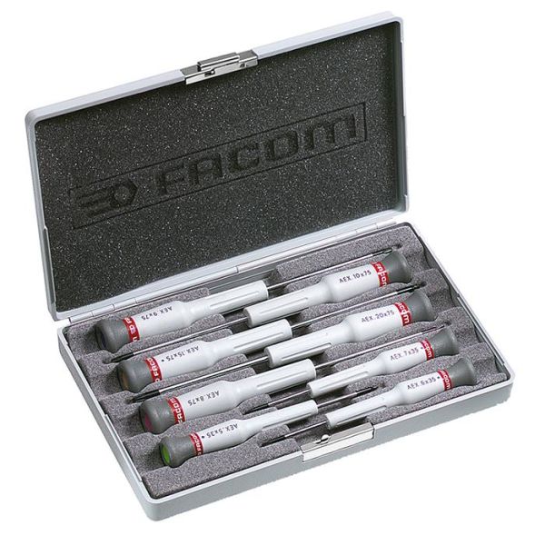 Facom AEX.J2 Skrutrekkersett 8 deler Micro-Tech, 8 deler