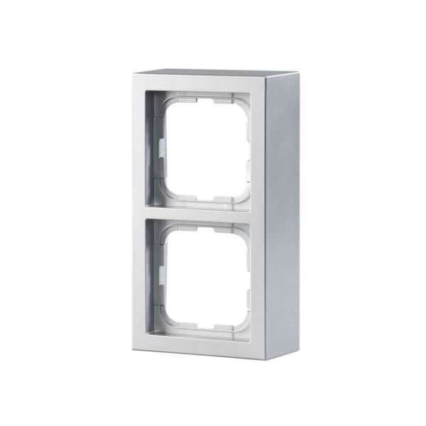 ABB Impressivo Forhøyningsramme aluminium 2 rom