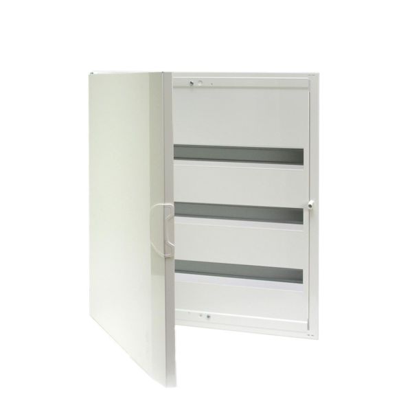 Garo NIM 75-3U Sentralapparat innfelt montering, hvitt stål 75 moduler, 3 rader
