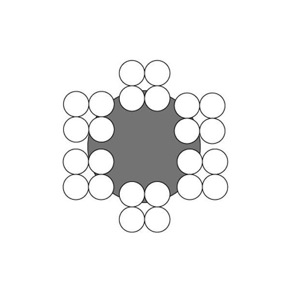Gunnebo G515015100 Stålsnor Ø 1,5 mm, 1 m, 24-tråds