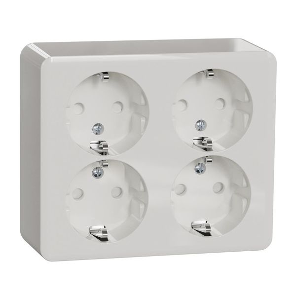 Schneider Electric Exxact Vekkuttak 4-veis, utenpåliggende Hurtigkobling