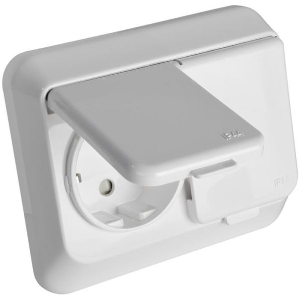 Schneider Electric Exxact Vekkuttak innfelt, jordet, 2-veis med lokk