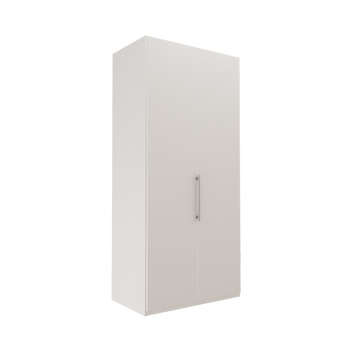 Garderobe Atlanta - Hvit 236 cm, Høyre, Uten gesims