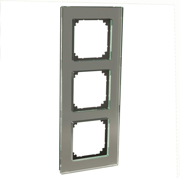 Schneider Electric Exxact Solid Kombinasjonsramme glass, titan 3 rom