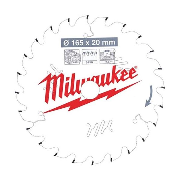 Milwaukee CSB P W Sagklinge 165x2,2x20 mm, 24T