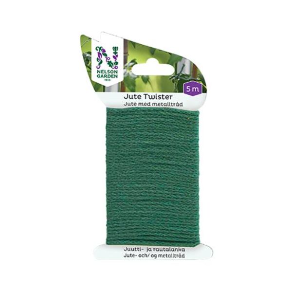 Nelson Garden Jute Twister Bindetråd grønn, 5 m
