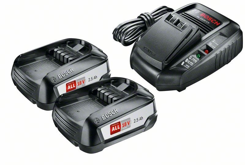 Bosch Batteri og lader 18V 2 x 2,5 Ah