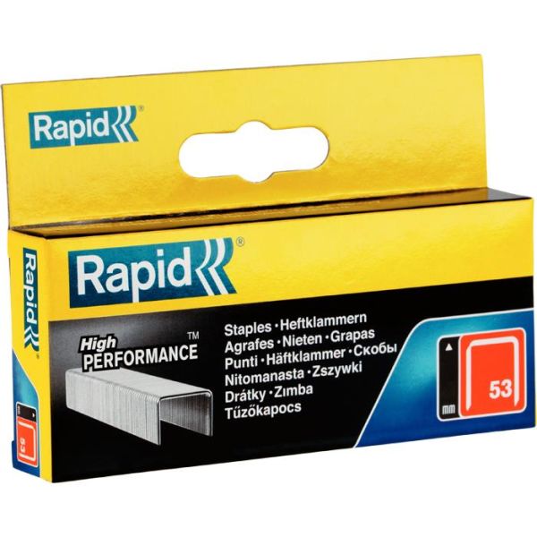 Rapid Nr 53 Fintrådstift Stål 2500-pakn. 6 mm