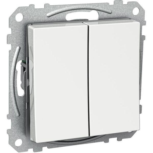 Schneider Electric Exxact WDE002117 Strømbryter firkantet vippe, med klemmer, hvit Krone