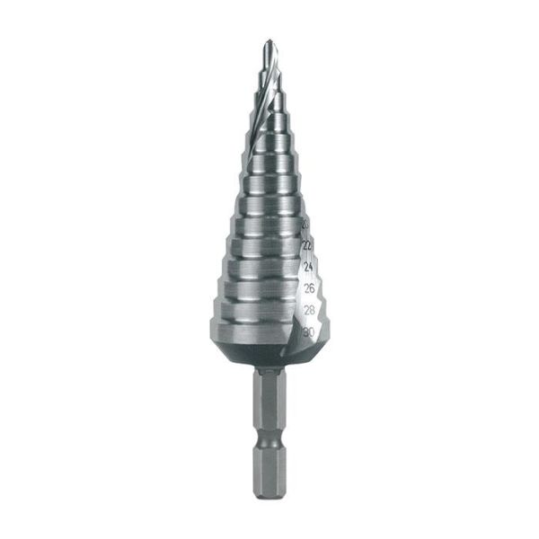 Ruko 101052H Trinnbor med 1/4" bitsfeste 4–30 mm