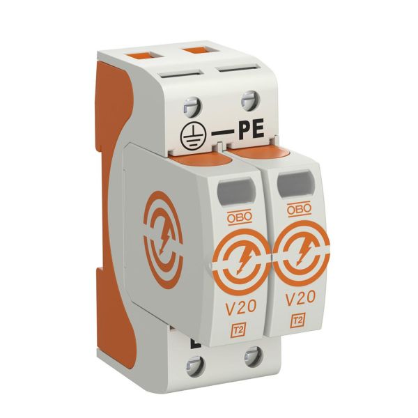 Obo Bettermann 5095162 Overspenningsvern for anlegg uten askebeskyttelse 2 ledere