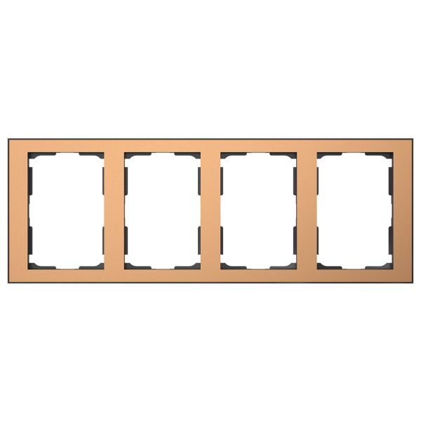 Elko EKO06460 Kombinasjonsramme kobber/svart 4 x 1½ rom