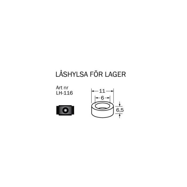 Cobolt LH-116 Låsehylse 11 x 6 x 5,5 mm