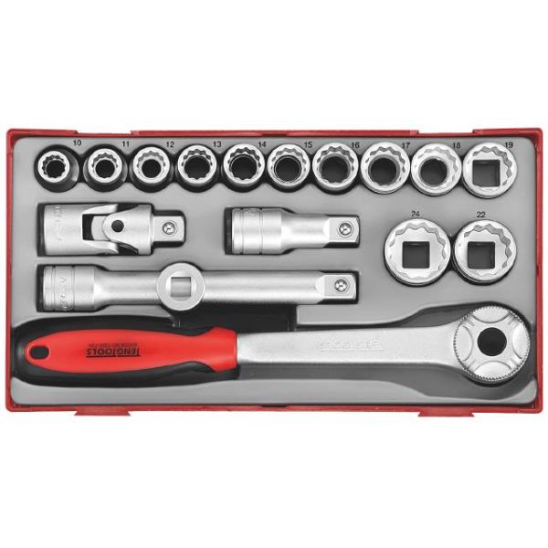 Teng Tools TT1218 Pipenøkkelsett 18 deler