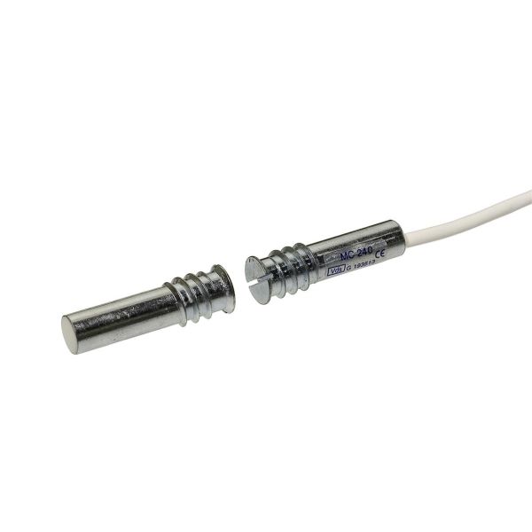 Alarmtech MC 240-6LSZH Magnetkontakt 1 åpen kontakt, innebygd 6 m kabel