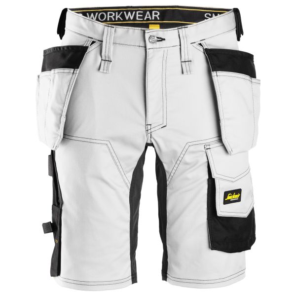 Snickers 6141 AllroundWork Shorts hvit, svart C44