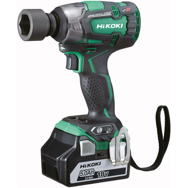 HiKOKI WR18DBDL2 Muttertrekker med 5,0Ah-batterier og lader