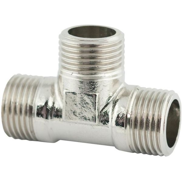 Ezze 3006088002 T-rør metall, utv gjenge, G15 forniklet