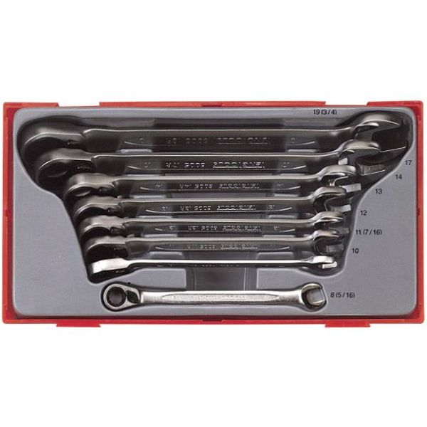 Teng Tools TT6508R Kombinasjonsnøkkelsett 8 deler med skralle