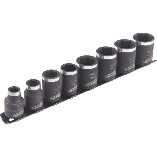 Milwaukee Shockwave Impact Duty Kraftpipesett 3/8", kort, 8 deler