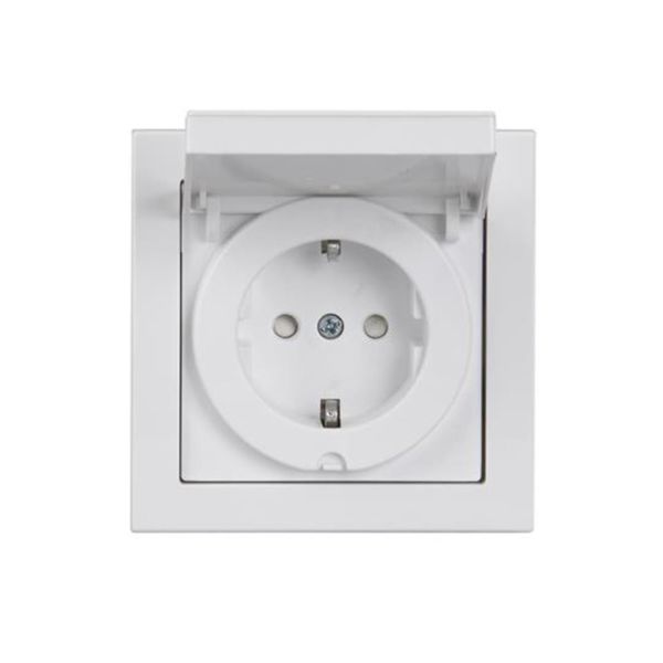 ABB Impressivo Vegguttak innfelt, jordet, IP44, hvit 1-veis