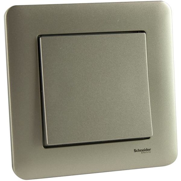 Schneider Electric Exxact Strømbryter innfelt, metallic 1 pol/trapp